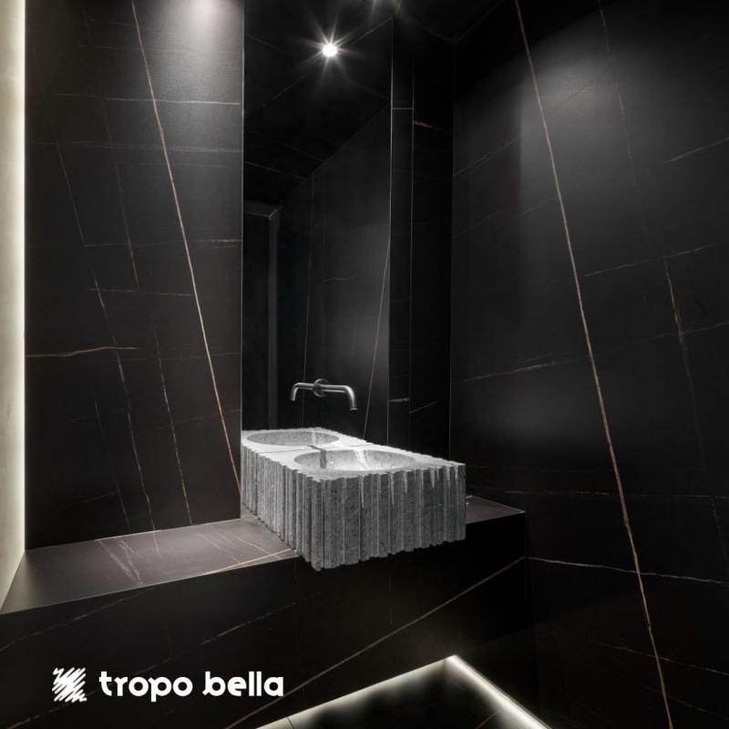 PORCELANATO BLACK MARMO AC 120X240 DECORTILES