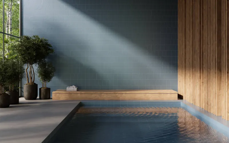Tons de azul na decoração: revestimentos Decortiles para espaços tranquilos