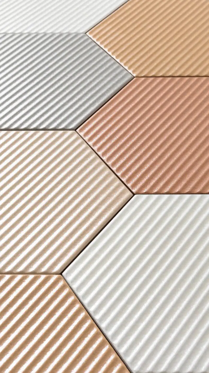 Revestimentos metalizados Decortiles: cobre, prata e bronze
