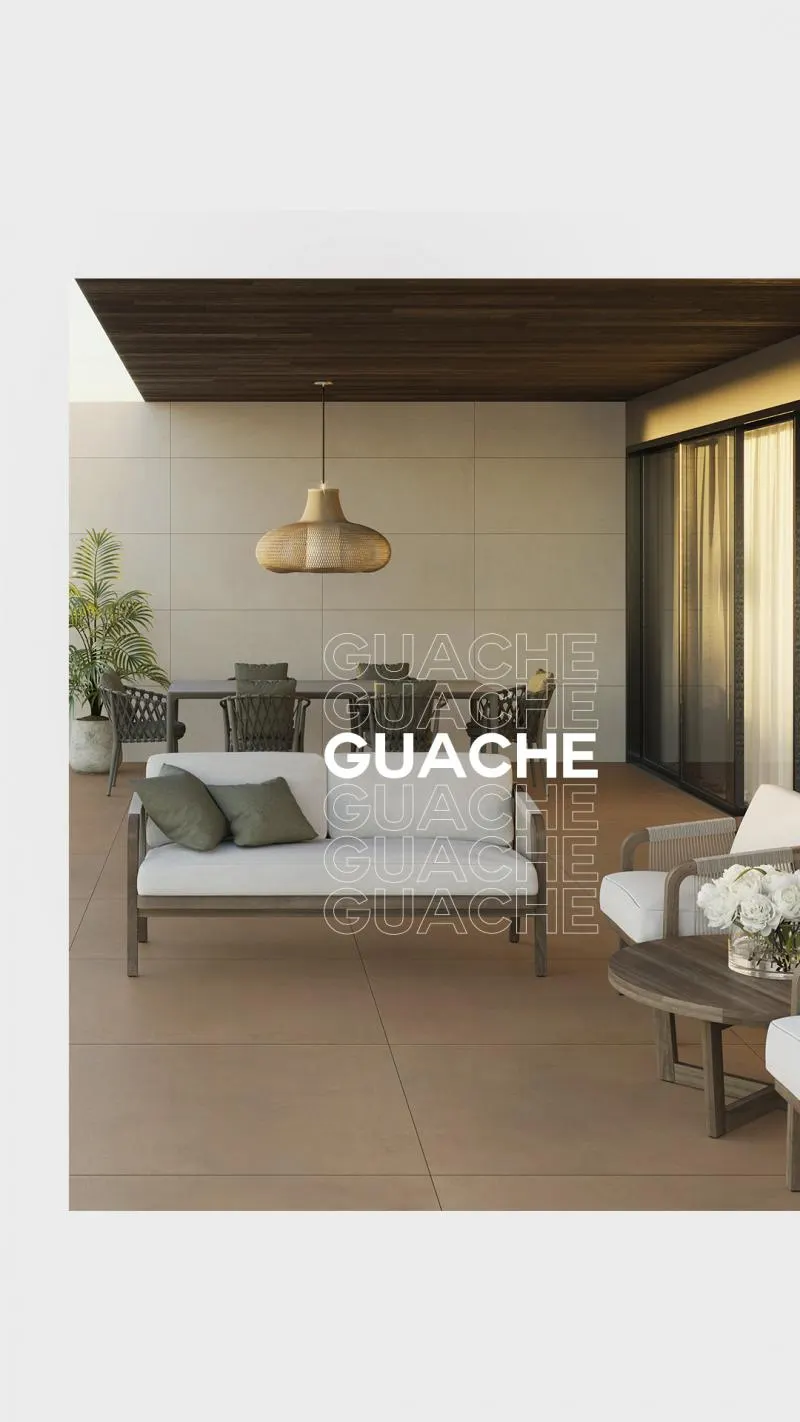 Porcelanato Guache Eliane: efeito cimento em tom Agave 120x120