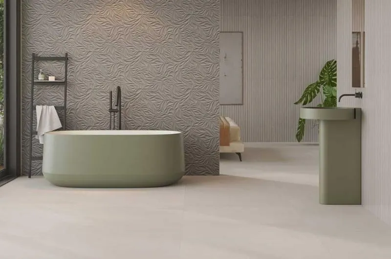 Porcelanatos Decortiles com textura natural para design sensorial