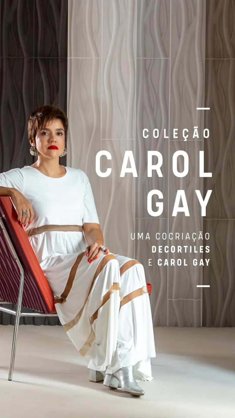 Coleção Carol Gay Decortiles: porcelanatos Traço e Raízes para decoração
