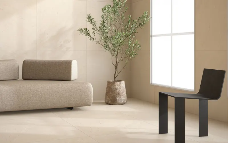 Quiet luxury em porcelanato: séries Khali e Gobi da Eliane