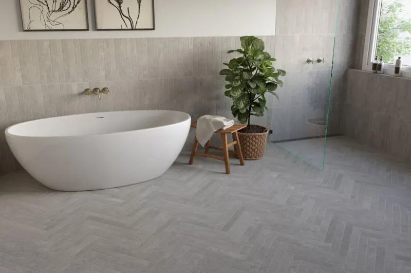 Série Brava Decortiles: pigmentos Shell e Ostra do litoral catarinense