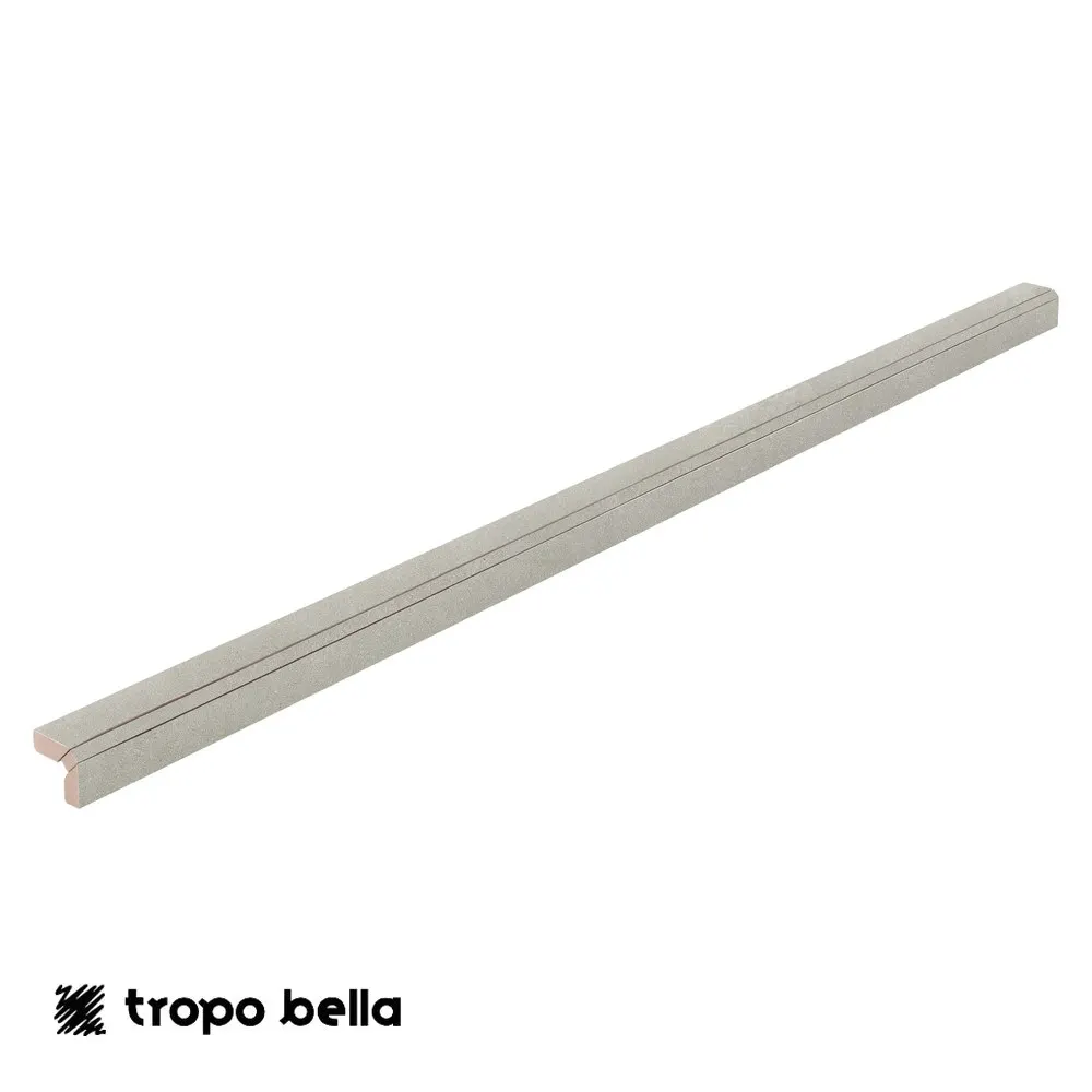 Borda Porcelanato Kami Argento Externo 3D 2,5x120 Decortiles
