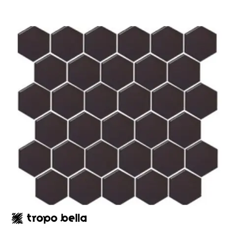 Pastilha Esmaltada Preto M-4337 Hexagonal 5 Atlas