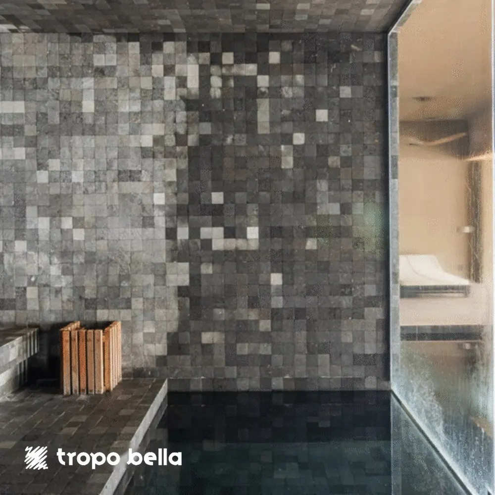 Pedra Vulcânica Hitam Lisa 10x10 Tropobella
