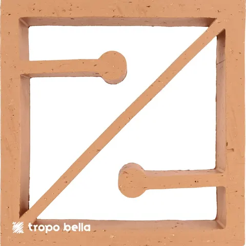 Revestimento Calu Cobogó Luz Dupla Argila Acetinado 22x22 Decortiles