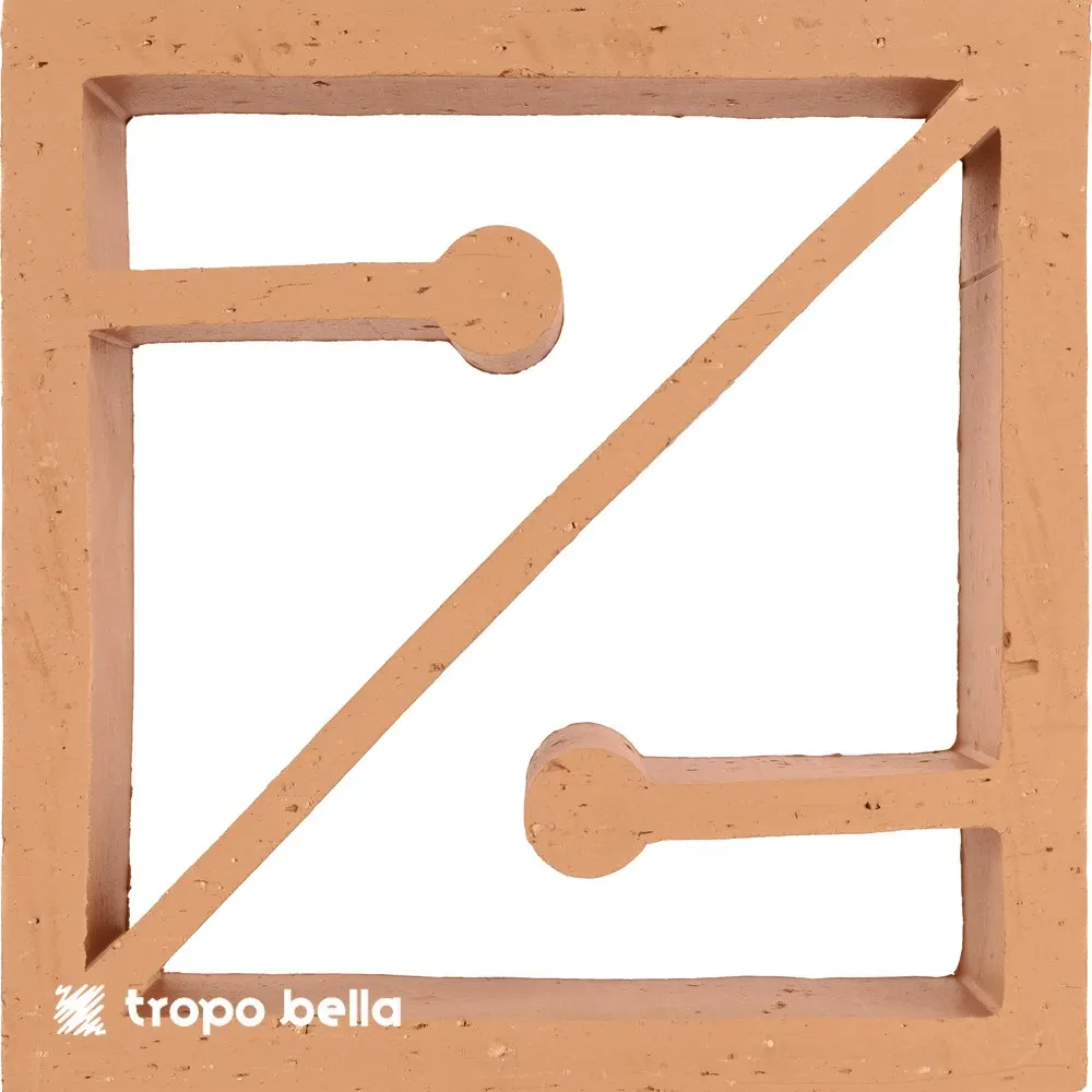 Revestimento Calu Cobogó Luz Dupla Argila Acetinado 22x22 Decortiles