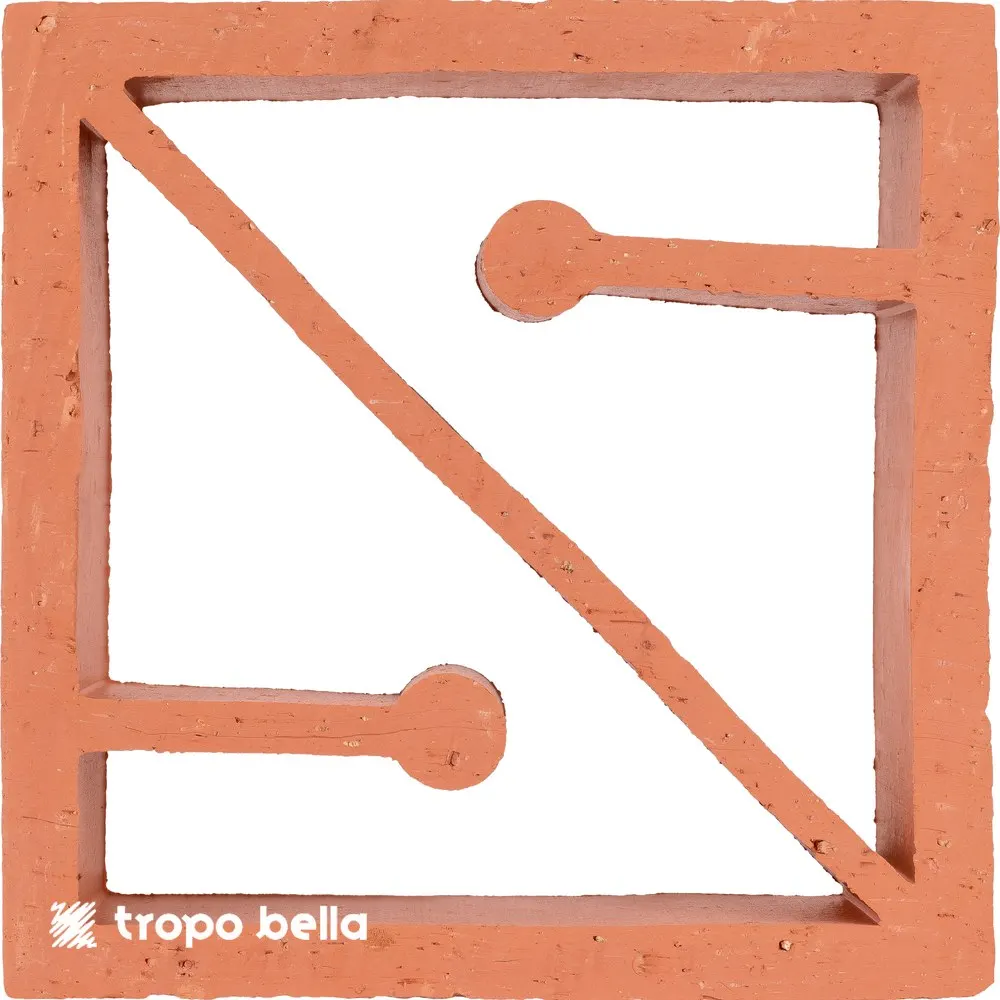 Revestimento Calu Cobogó Luz Dupla Terracota Acetinado 22x22 Decortiles
