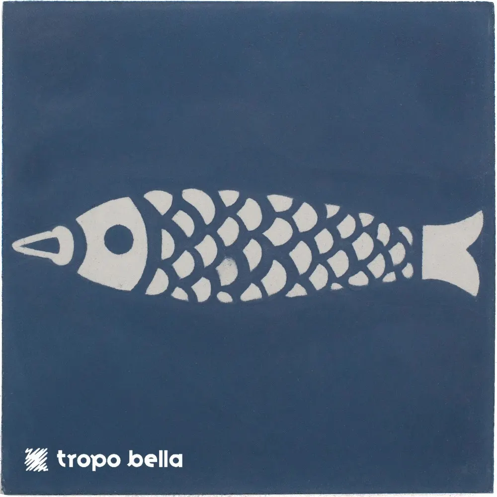 Revestimento Calu Peixe Mar Azul Acetinado 20x20 Decortiles