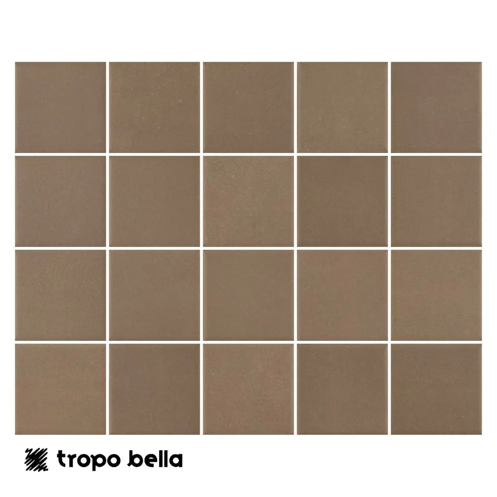 Revestimento Neutral Mesh Moka Mate 7,5x7,5 Eliane